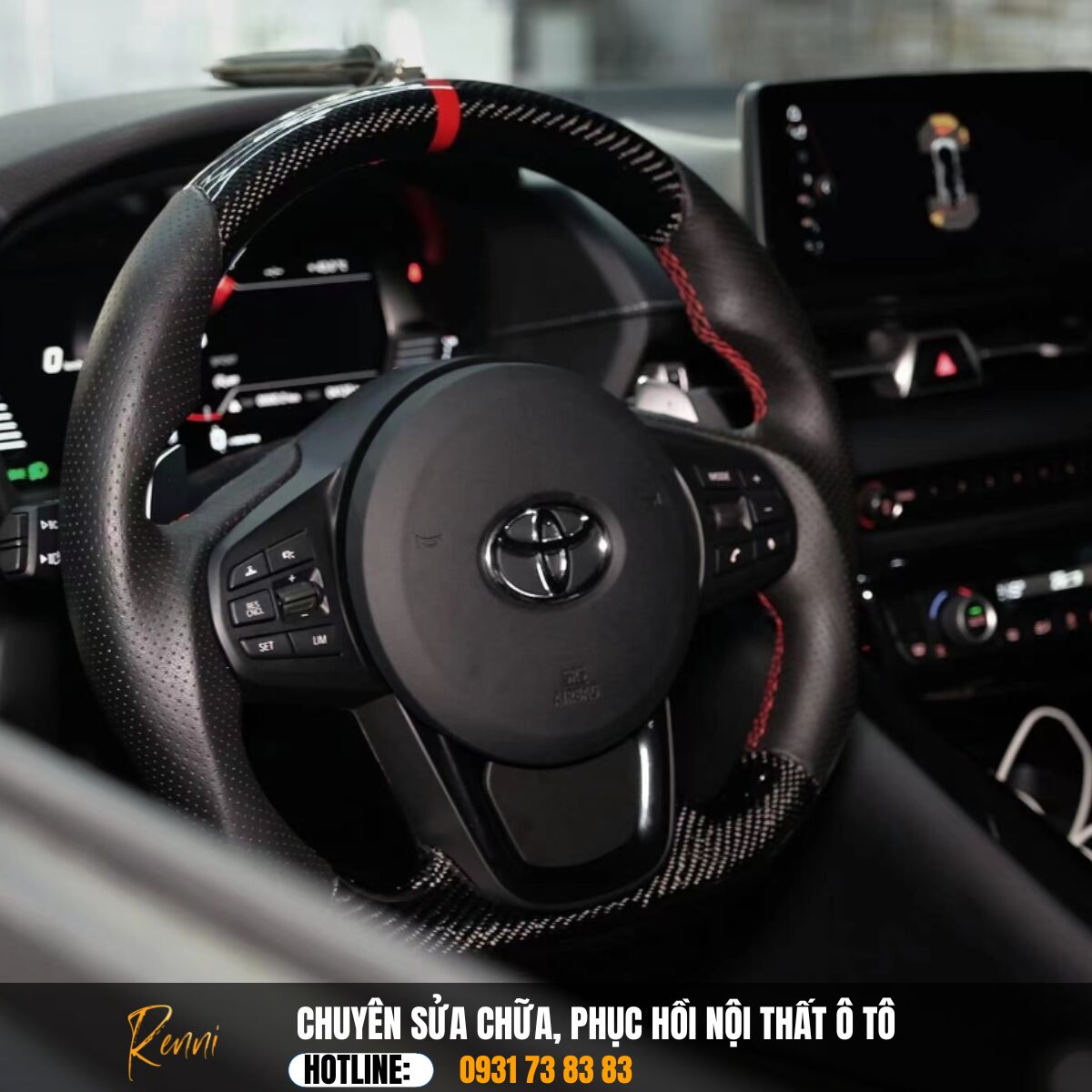 Độ Vô Lăng Carbon Fiber - Renni