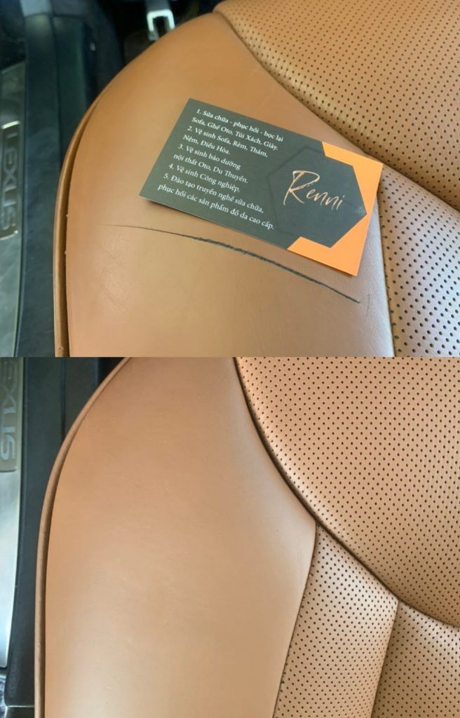 Phục hồi ghế da bị rách